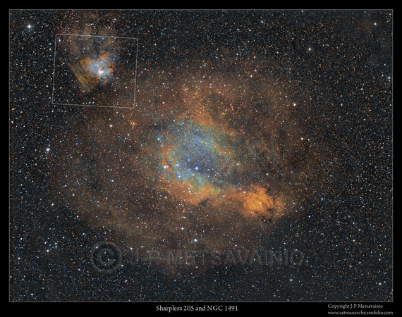 Sharpless 205, Sh2-205 & NGC 1491