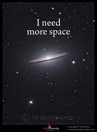 "I need more space" Messier 104, M104, the "Sombrero Galaxy"