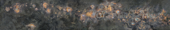 Grande mosaic image of the Milky Way 236 panels