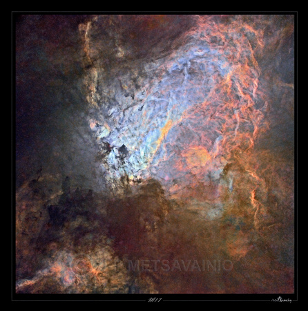 M17, the "Omega Nebula", No Stars