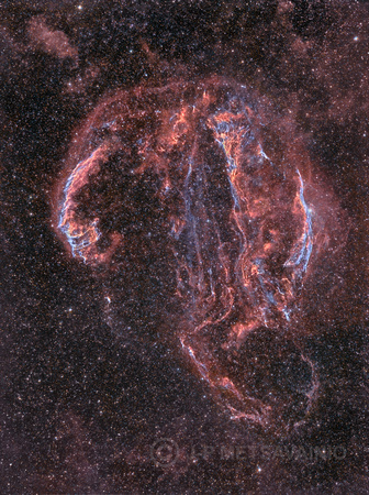 Veil Nebula SNR in visual colors