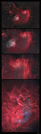 IC 405, zoom in series