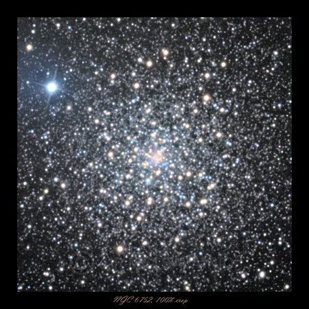 NGC 6752, 100% cropped image