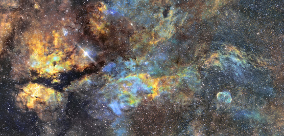 Two panel panorama, from Butterfly to Crecent Nebula