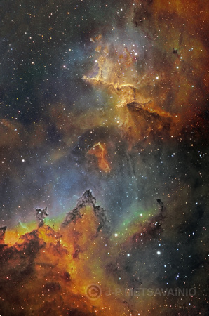 A detail of IC 1805 with Melotte 15