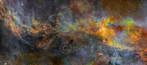 Brights Nebulae of the Central Cygnus