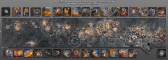 Grande mosaic image of the Milky Way 236 panels with info