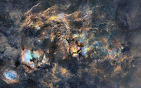 18-panels mosaic of Cygnus Nebulae