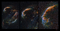 Veil nebula, the scale in a sky