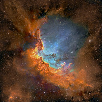 Wizard Nebula in mapped colors