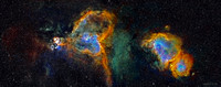 Heart & Soul Nebulae, IC1805 and IC1848