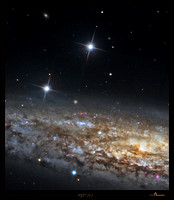 NGC253, the "Silver Dollar Galaxy", closeup
