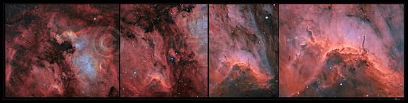 Pelican Nebula, the scale in a sky