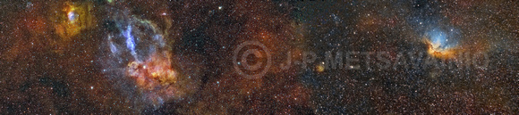 Bubble to Wizard nebula panorama mosaic