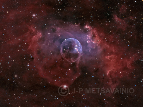 Bubble Nebula, a closeup