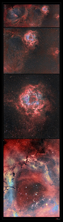Rosette Nebula, apparent scale