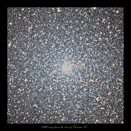 Tucanae 47, 100% crop from the center of the image.